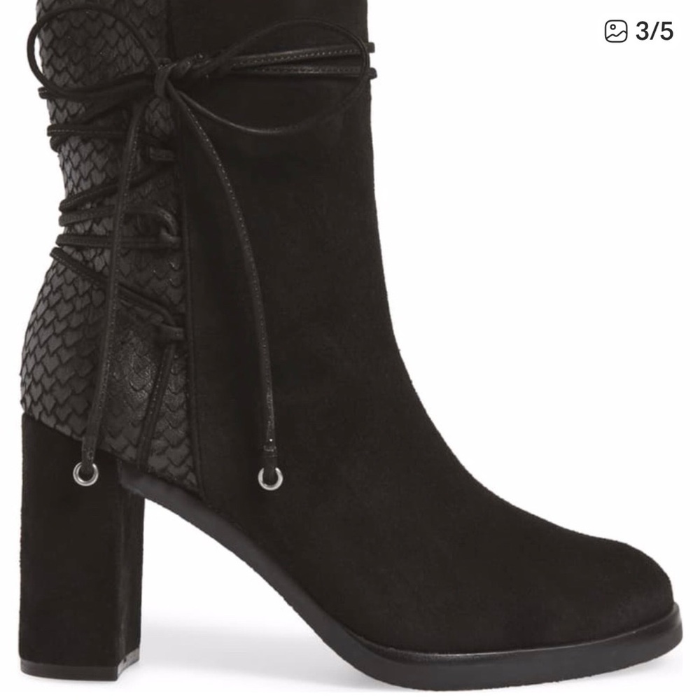 Johnston & Murphy Adley Boot Black suede size 9.5 New no box